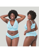 Conjunto Caleçon Rendado Plus Size Forrado Conjunto Espera Marido Lingerie Sexy