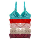 Kit Com 5 Sutiã Reforçado Com Lycra Renda E Malha